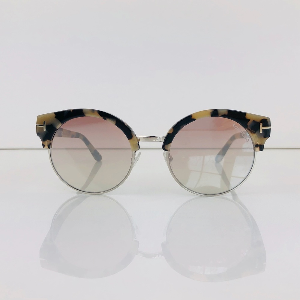 New TOM FORD Alissa Round Havana Brown Sunglasses - Picture 5 of 16